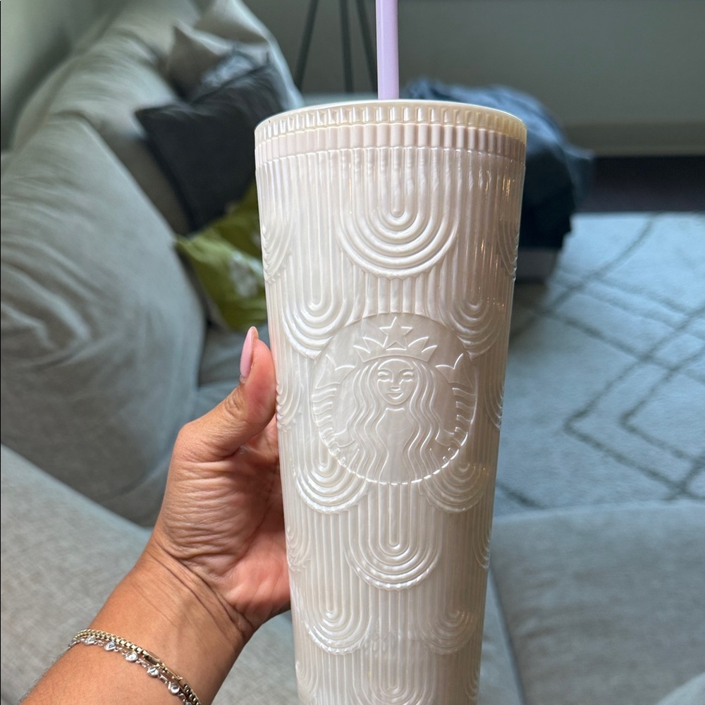 Starbucks Textured Cream Tumbler